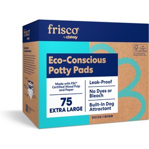 Frisco Extra Large Eco-Conscious Dog Training & Potty Pads, 28 x 34-in, Unscented, 75 count
