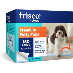 Frisco Printed Dog Training & Potty Pads, 22 x 23-in, Unscented, Mermaid Print