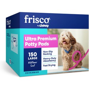 Frisco Non-Skid Ultra Premium Dog Training & Potty Pads, 22 x 23-in, 150 count, Scented
