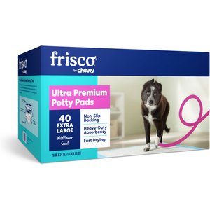 Frisco Extra Large Non-Skid Ultra Premium Dog Training & Potty Pads, 28 x 34-in, 40 count, Scented
