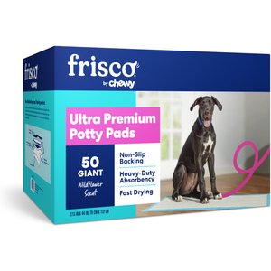 Frisco Giant Non-Skid Ultra Premium Dog Training & Potty Pads, 27.5 x 44-in, 50 count, Scented