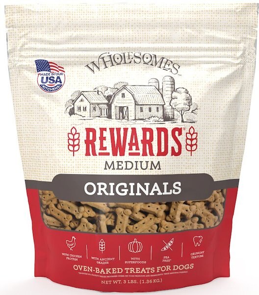 Wholesomes Medium Originals Biscuit Dog Treats, 3-lb bag slide 1 of 2