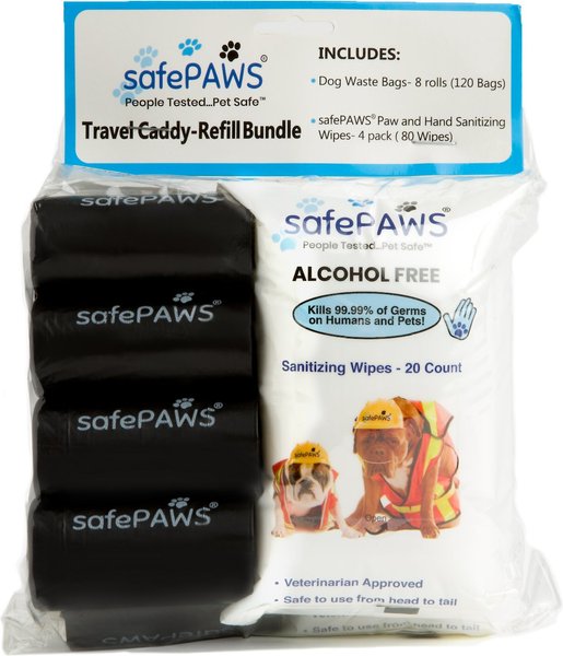 SafePaws Sanitizing & Dog Grooming Travel Caddy Refill Bundle, 20 count slide 1 of 5