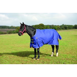 Shires Equestrian Products Highlander Plus TU Horse Blanket, Navy, 72-in