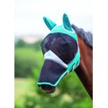 Shires Equestrian Products Full Face Horse Fly Mask with Ears & Detachable Nose, Teal, Full 