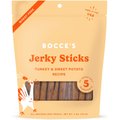 Bocce's Bakery Grazers Turkey Jerky Dog Treats, 4-oz pouch
