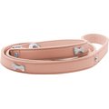 Vanderpump Pets Designer Diamond & Bone Leatherette Dog Leash, Pink, Medium/Large