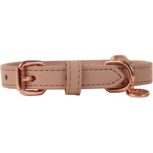 Vanderpump Pets Classic Lisa Dog Collar, Blush, X-Small: 12-in neck, 5/8-in wide