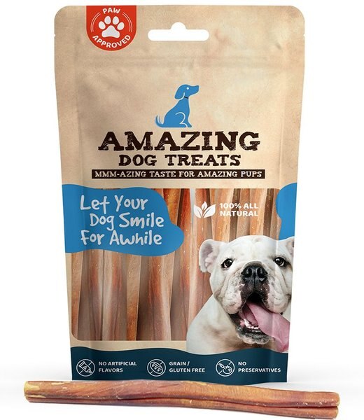 Amazing Dog Treats 12-inch Extra Thick Bully Stick Dog Treats, 5 count slide 1 of 8