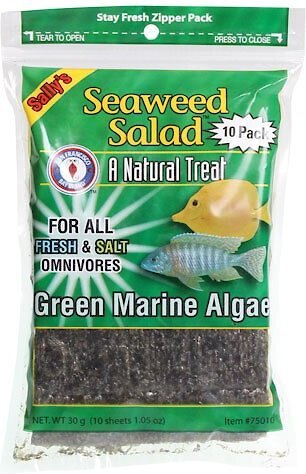 San Francisco Bay Brand Seaweed Salad Green Marine Algae Sheets Fish Food, 10 count slide 1 of 1