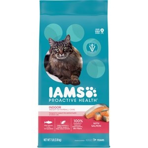Iams ProActive Health Adult Indoor Weight & Hairball Care with Salmon Dry Cat Food, 7-lb bag