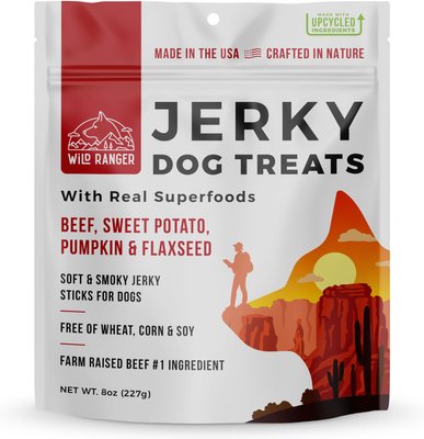 Wild Nature Beef Jerky & Superfoods Jerky Dog Treats, 8-oz bag, slide 1 of 1