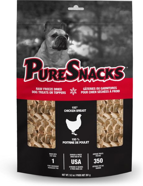 PureSnacks Chicken Breast Super Value Size Freeze-Dried Dog Treats, 9.2-oz bag slide 1 of 4