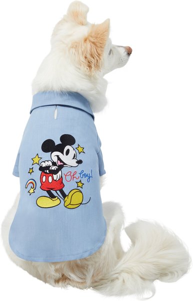 Disney Mickey Mouse Chambray Dog & Cat Shirt, Large slide 1 of 8