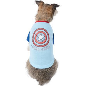 Marvel 's Captain America "Hero Vibes" Dog & Cat T-shirt, Small