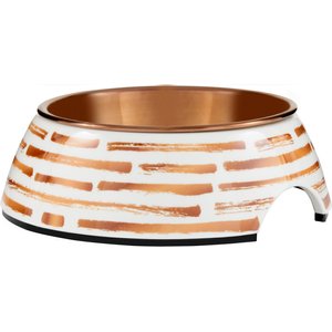 Frisco Copper Print Design Stainless Steel Dog & Cat Bowl, 0.75 Cup