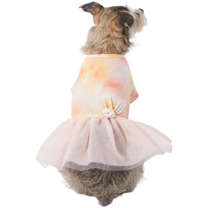 Frisco Tie Dye Pink Tutu Dog & Cat Dress, X-Small
