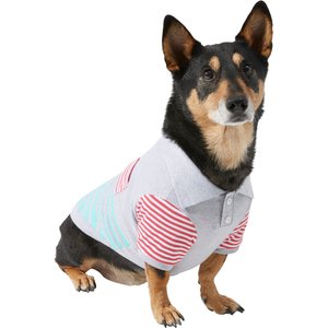Frisco Striped Polo Dog & Cat Shirt, Medium
