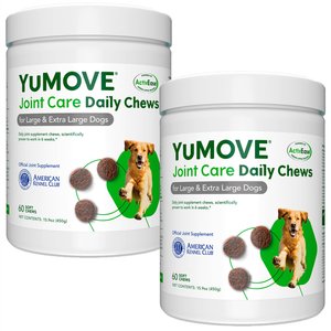 YuMOVE Joint Health Hickory Flavor Large & Giant Breed Soft Chew Dog Supplement, 60 count, bundle of 2