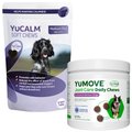 YuMOVE Natural Joint Health Hickory Flavor Small & Medium Breed Soft Chew Dog Supplements, 60 count & YuCALM Lintbells Calming Soft Chews Medium Breed Dog Supplement, 30 count