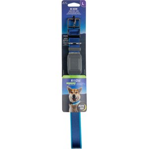 Nite Ize Rechargeable LED Dog Collar, Blue, Large