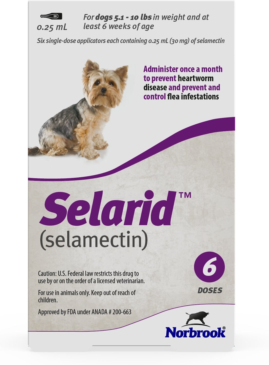SELARID Topical Solution for Cats, 15.122 lbs, (Taupe Box), 6 Doses (6
