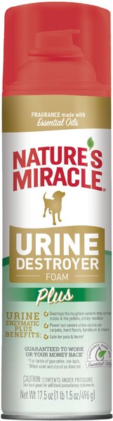 Nature's Miracle Dog Enzymatic Stain Urine Destroyer Foam Aerosol Spray, 17.5-oz bottle slide 1 of 10