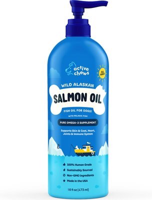 Active Chews Wild Alaskan Salmon Oil with Pelagic Fish Dog Supplement, slide 1 of 1