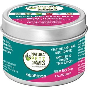 Natura Petz Organics Yeast Release Turkey Flavored Powder Supplement for Dogs, 4-oz jar
