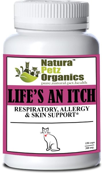 Natura Petz Organics LIFE'S AN ITCH!* Respiratory, Allergy & Skin Support* Cat Supplement, 150 count slide 1 of 4