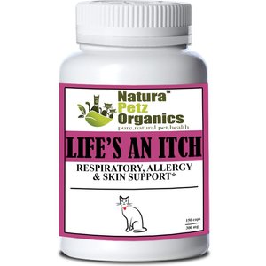 Natura Petz Organics LIFE'S AN ITCH!* Respiratory, Allergy & Skin Support* Cat Supplement, 150 count