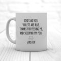904 Custom Personalized Thank You From Cat Double Sided Mug, 11-oz