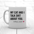 904 Custom Personalized My Cat & I Funny Double Sided Mug, 11-oz