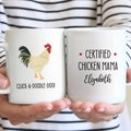 904 Custom Personalized Certified Chicken Mama Double Sided Mug, 11-oz