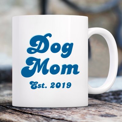 904 Custom Personalized Retro Dog Mom Mug, 11-oz, slide 1 of 1