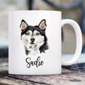 904 Custom Personalized Dog Breed Watercolor Mug, 11-oz, Husky