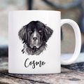 904 Custom Personalized Dog Breed Watercolor Mug, 11-oz, Newfoundland