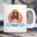 904 Custom Personalized Dog Breed Colorblock Banner Coffee Mug, 11-oz, Poodle