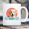 904 Custom Personalized Dog Breed Colorblock Banner Coffee Mug, 11-oz, Labrador Retriever