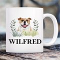 904 Custom Personalized Dog Breed Botanical Coffee Mug, 11-oz, English Bulldog