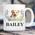 904 Custom Personalized Dog Breed Botanical Coffee Mug, 11-oz, Labrador Retriever