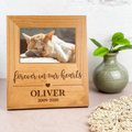 904 Custom Personalized Forever in our Hearts Pet Memorial Engraved Wooden Picture Frame