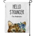 904 Custom Personalized Hello Stranger Tabby Cat Garden Flag