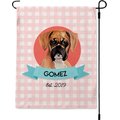 904 Custom Personalized Dog Breed Pink Banner Garden Flag, Boxer