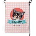 904 Custom Personalized Dog Breed Pink Banner Garden Flag, Chihuahua