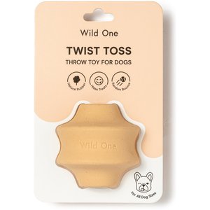 Wild One Twist Toss Treat Dispensing Dog Toy, Tan