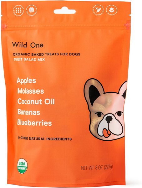 Wild One Organic Fruit Salad Baked Dog Treats, 8-oz bag slide 1 of 7