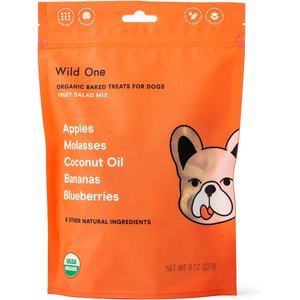 Wild One Organic Fruit Salad Baked Dog Treats, 8-oz bag