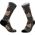 Tribe Socks Personalized Pet Face Socks, Grey