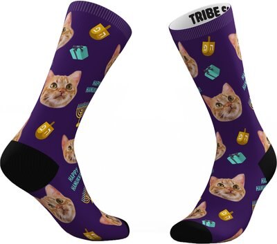 Tribe Socks Personalized Hannukah Pet Face Socks, slide 1 of 1